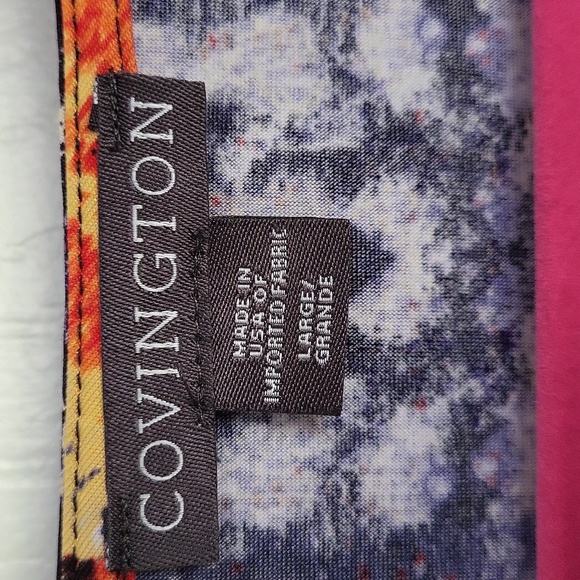 Covington Colorful Shft Dress 3/4 Sleeve Large - Picture 3 of 6